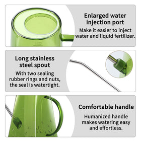Goowin watering can transparent body displays water level at a glance.