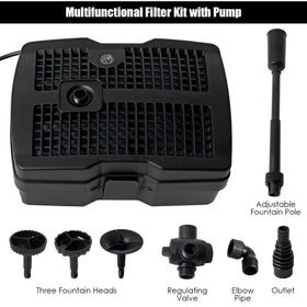 Goplus adjustable fountain pole with tilt for customization