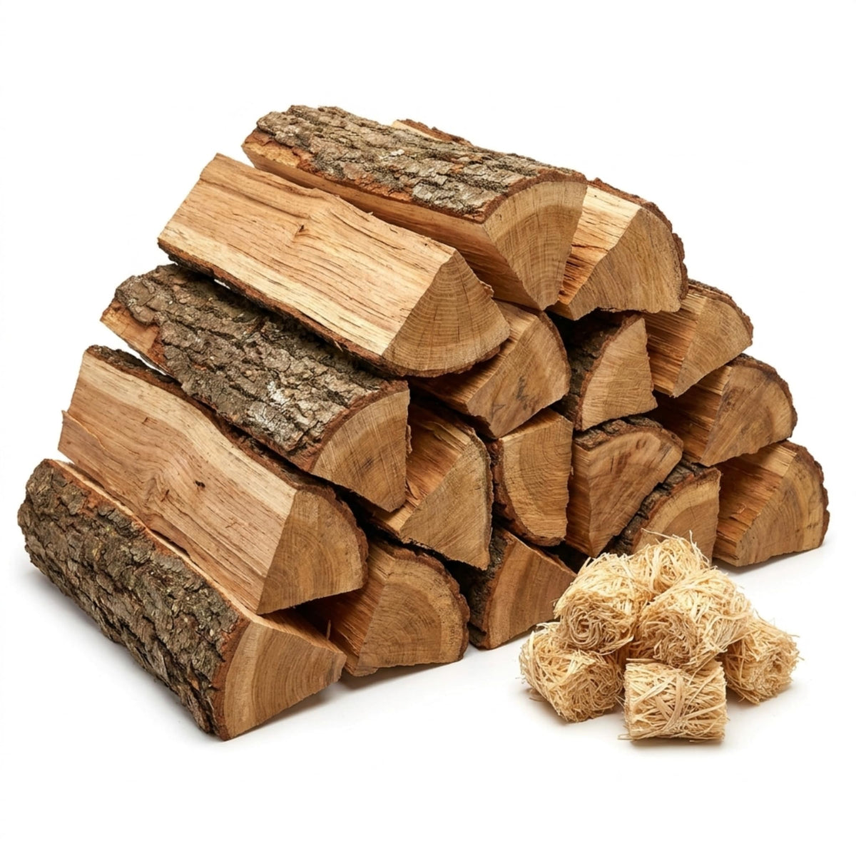 Goppli Kiln Dried Oak Logs 5-6in ready for authentic pizza ovens.