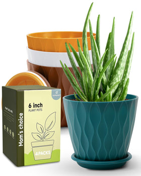 Goproauto 6-inch indoor planter with drainage hole for healthier indoor plants.