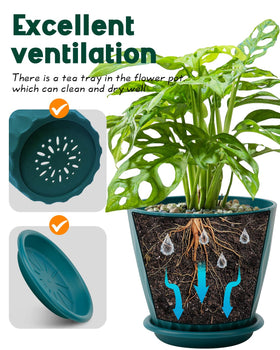 Goproauto planter with movable tray catches overflow for easy cleaning.