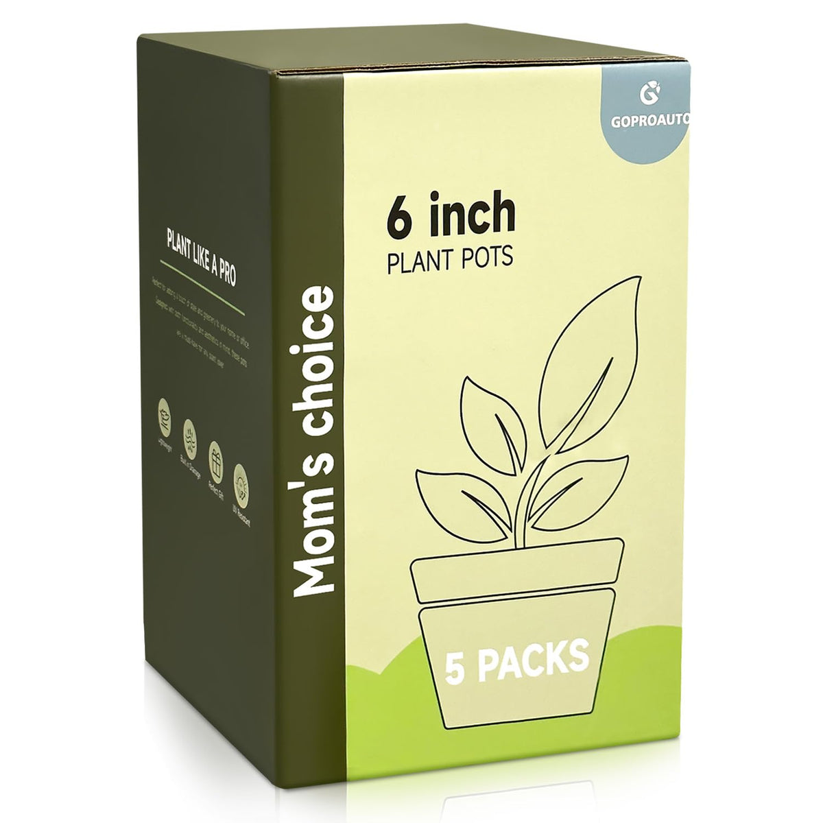 Goproauto planter close-up shows thick sturdy polypropylene for long-lasting use.