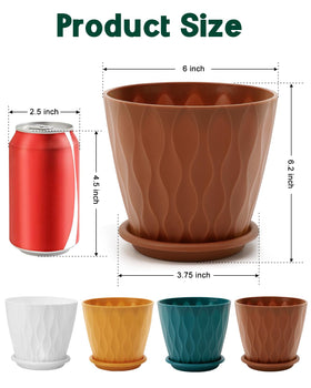 Goproauto multicolor planter tray set in use, ideal for showcasing small to mid-sized plants.