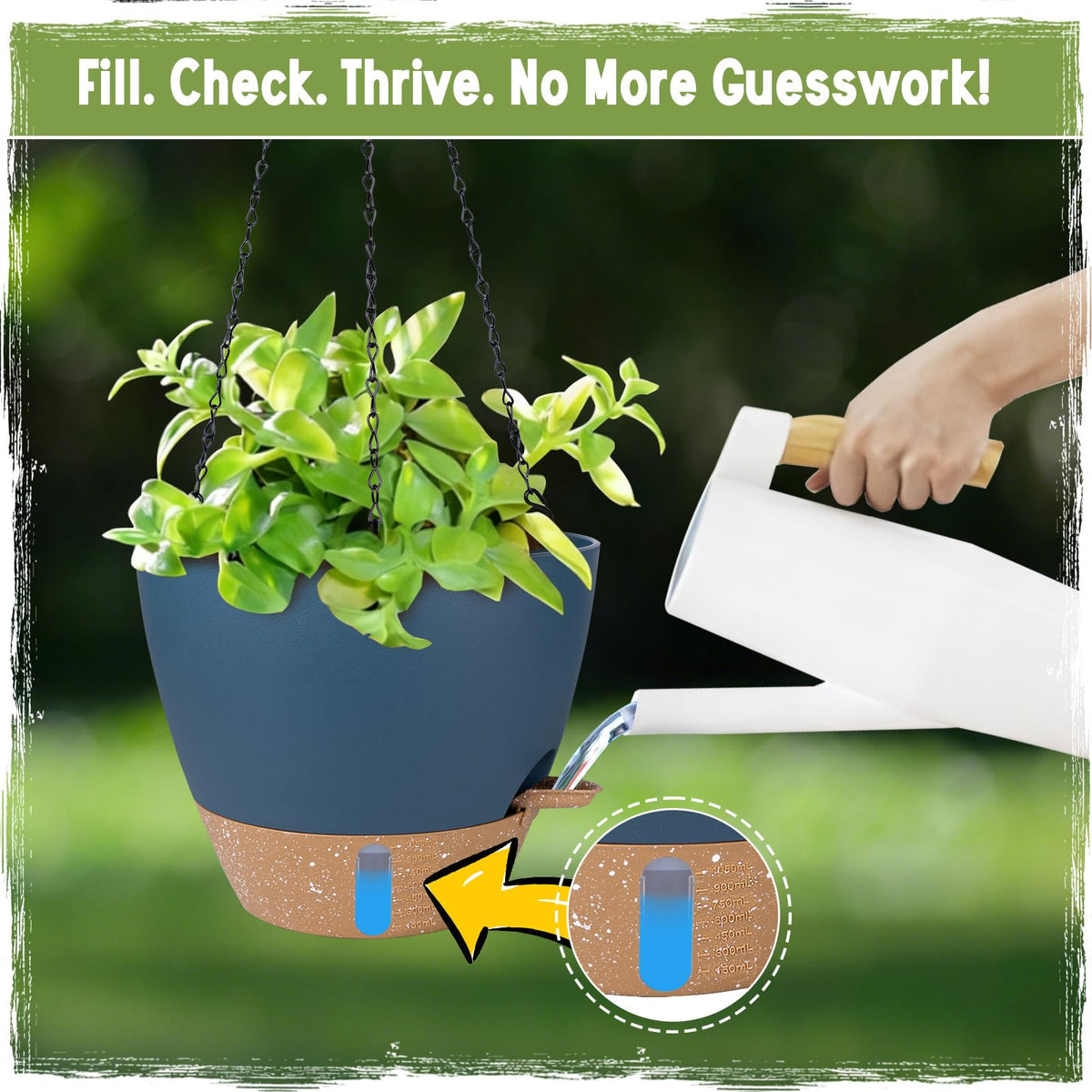 Goproauto planter features grid drainage holes that support healthy root growth.