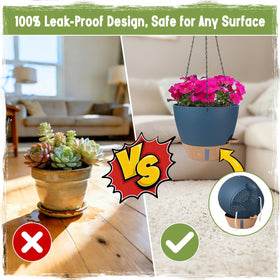 Goproauto planter no-spill lip keeps surfaces clean during watering.