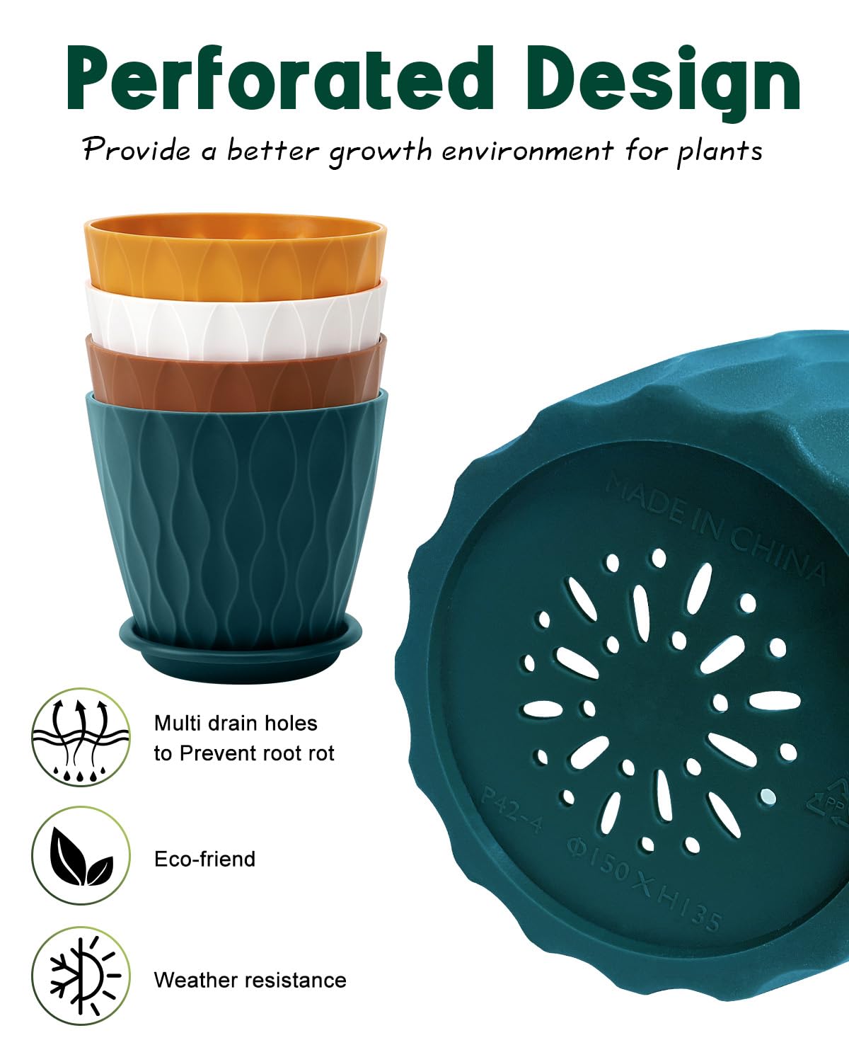Goproauto thick-sturdy polypropylene planter emphasizes durability and long-lasting performance.