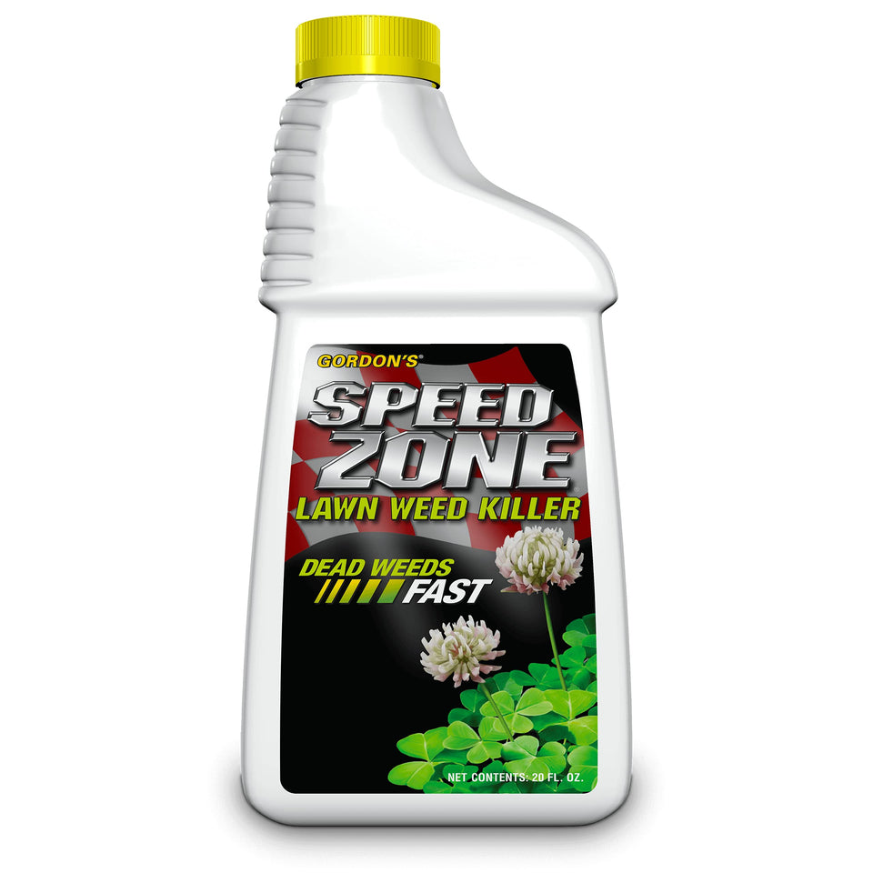 GORDON'S SpeedZone lawn weed killer bottle for rapid weed control in turfgrass.