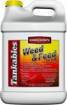 Gordon's Tankables Weed and Feed bottle for lawns and pastures with weed control and green-up.