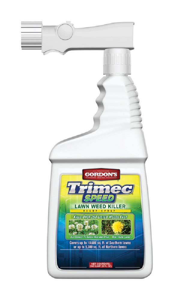 GORDON'S Trimec Speed hose-end bottle ready spray for quick lawn weed control on many grasses.