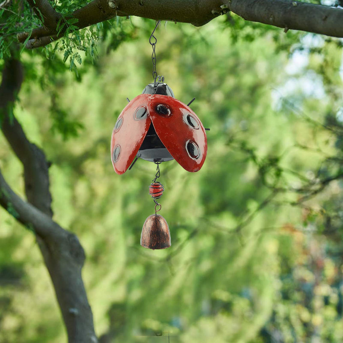 GORGECRAFT Indoor outdoor hanging decor with cute ladybug design.