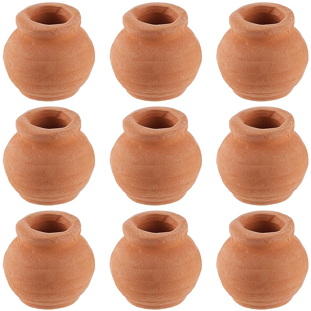 GORGECRAFT miniature clay pots in a 10-pack for tiny garden displays.