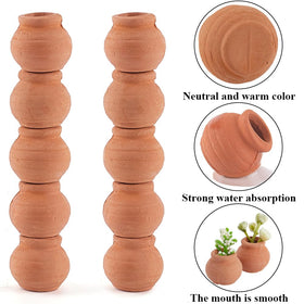 GORGECRAFT mini pots on balcony garden elevate micro-landscape decor.