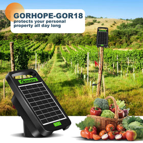 Gorhope long-range fence energizer covers up to 10 miles of fencing.