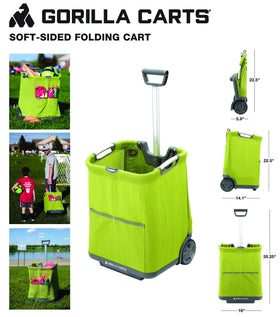Gorilla Carts GCSS-11G-COM compact storage when folded