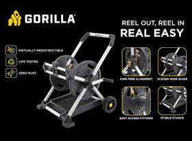Gorilla Carts removable accessory tray keeps nozzles handy.