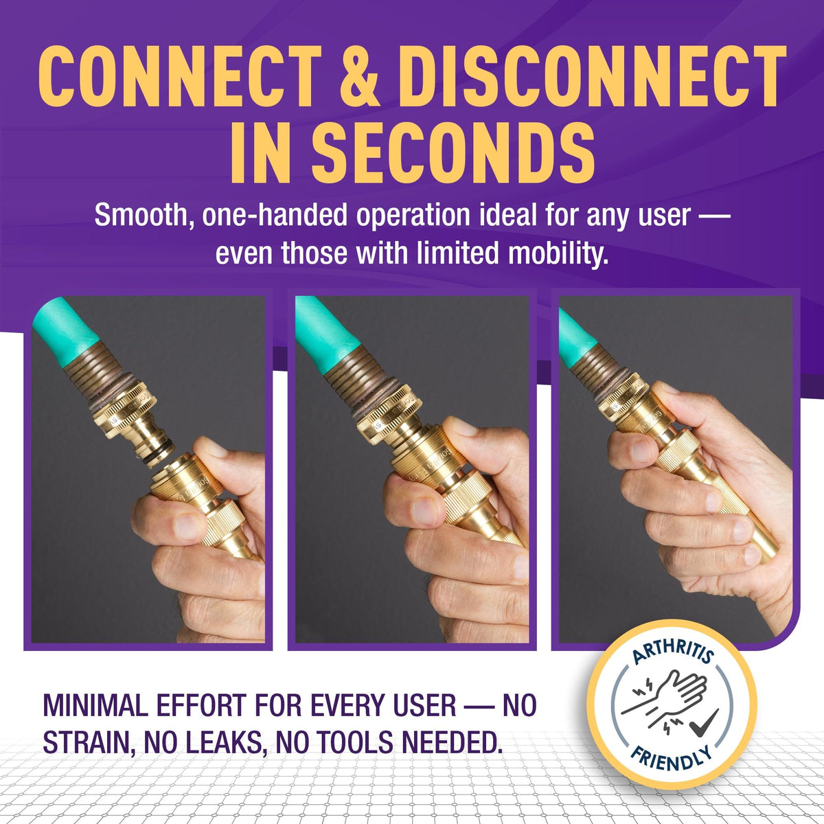 Gorilla Easy Connect supports up to 200 psi with reliable seals.