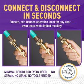 Gorilla Easy Connect supports up to 200 psi with reliable seals.