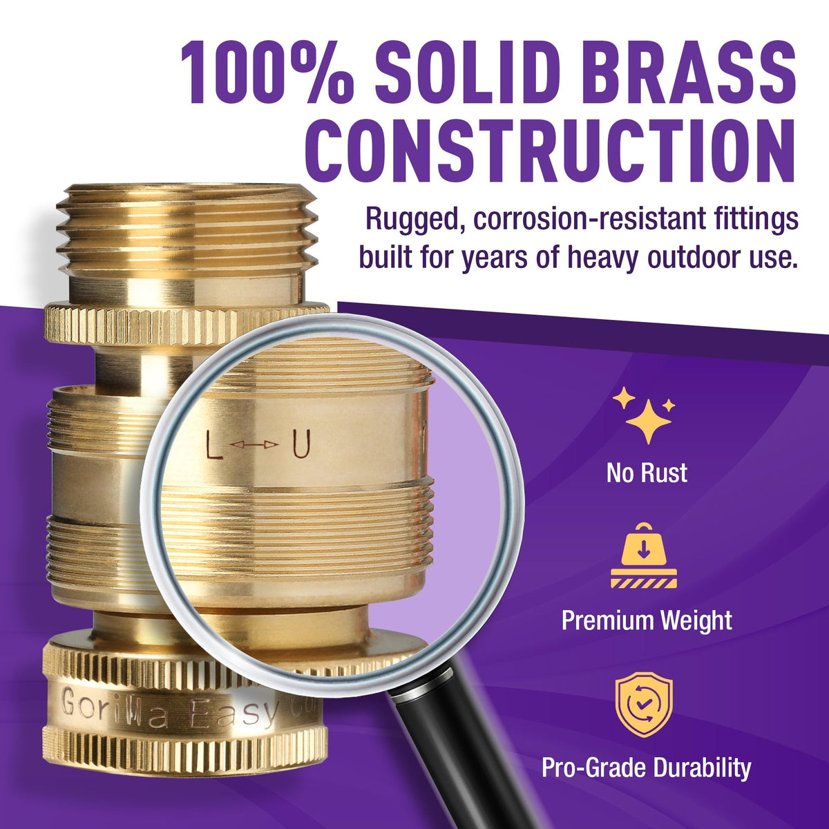 GORILLA EASY CONNECT leak-proof connections suitable for indoor and outdoor watering tasks.