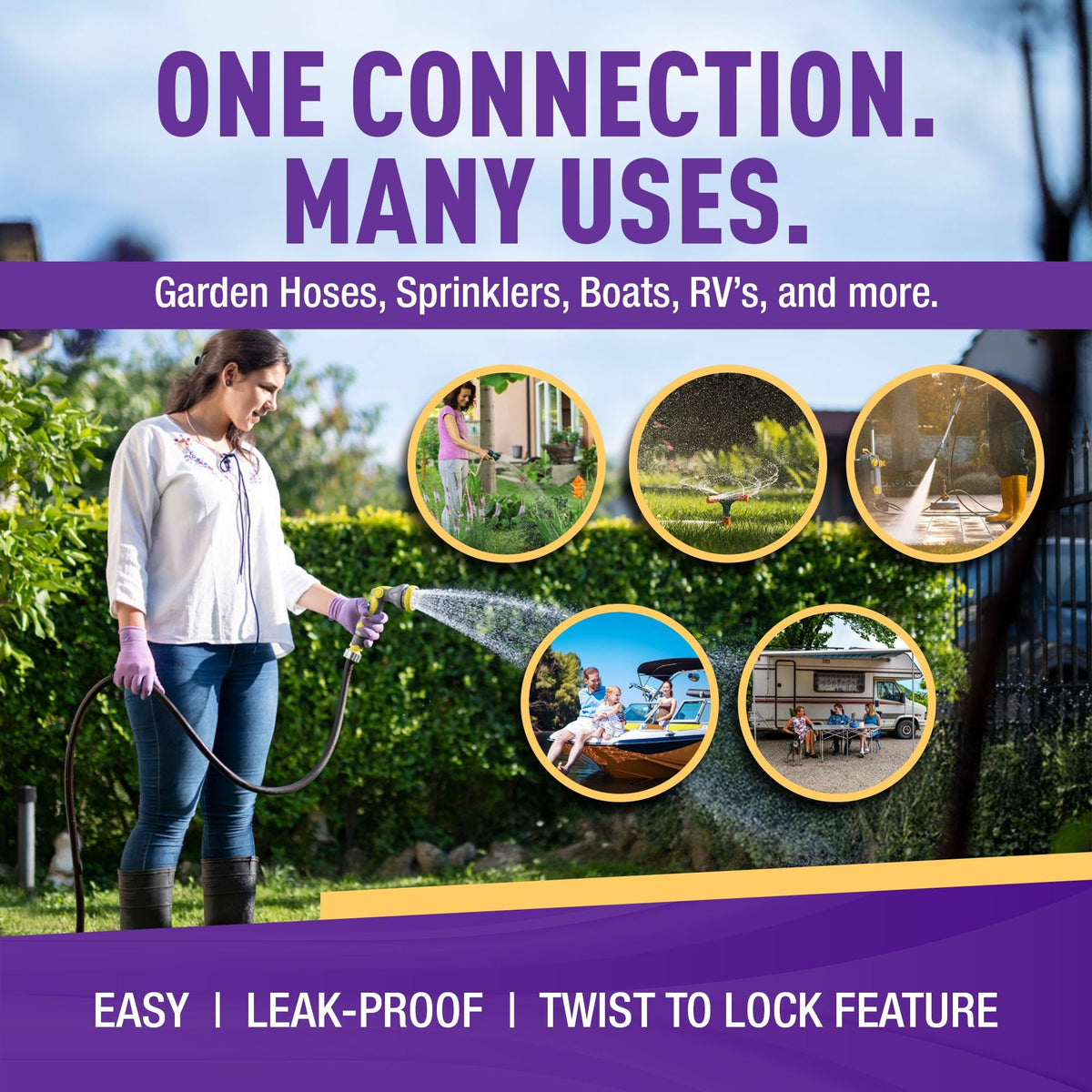GORILLA EASY CONNECT one-handed operation aids users with limited hand mobility.