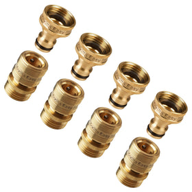 Gorilla Easy Connect quick connect brass fittings for fast, secure garden hose setup