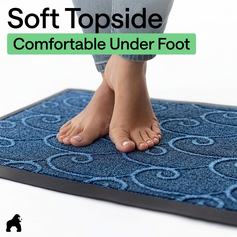 Gorilla Grip easy-to-clean patio mat for quick upkeep.