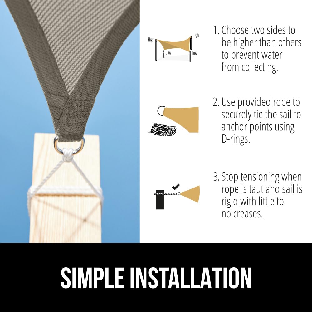 GORILLA GRIP includes 13 ft rope for straightforward installation