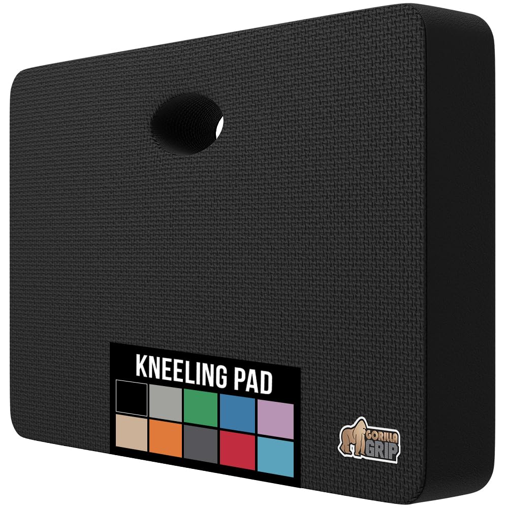 GORILLA GRIP extra thick kneeling pad, top view, cushions knees during gardening.