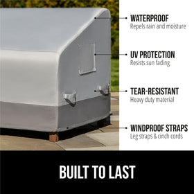 GORILLA GRIP heavy-duty 600D material enhances outdoor furniture protection