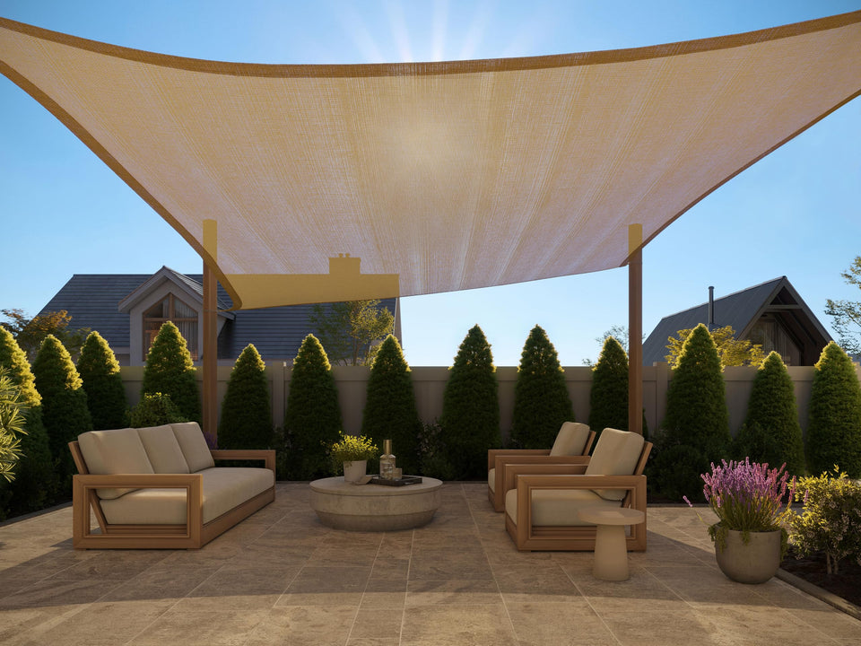 GORILLA GRIP heavy-duty sun shade 12x12 rectangle protecting patios from sun