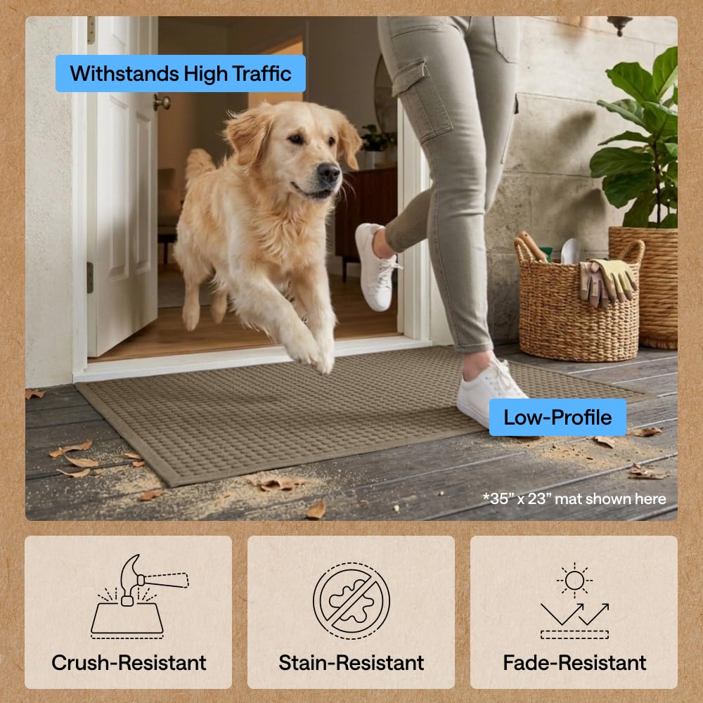 GORILLA GRIP high-traffic mat stands up to daily use.