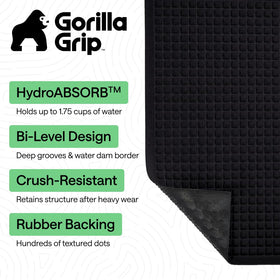 GORILLA GRIP HydroABSORB dirt-scrape grooves trap debris from shoes