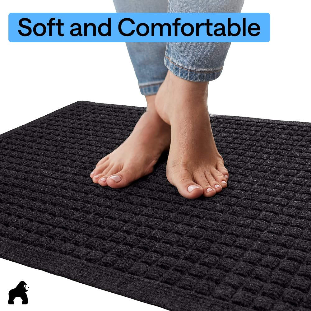 GORILLA GRIP HydroABSORB mat designed for high-traffic entryways.