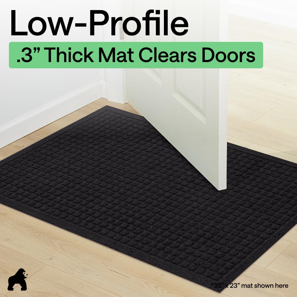 GORILLA GRIP HydroABSORB mat ideal for covered outdoor entrances.