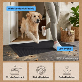 GORILLA GRIP HydroABSORB mat with textured rubber backing provides stability.