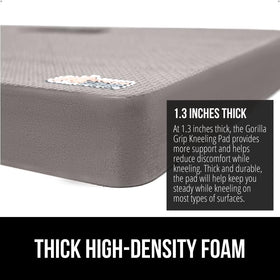 GORILLA GRIP kneeling pad dirt and water resistant surface for outdoor use.