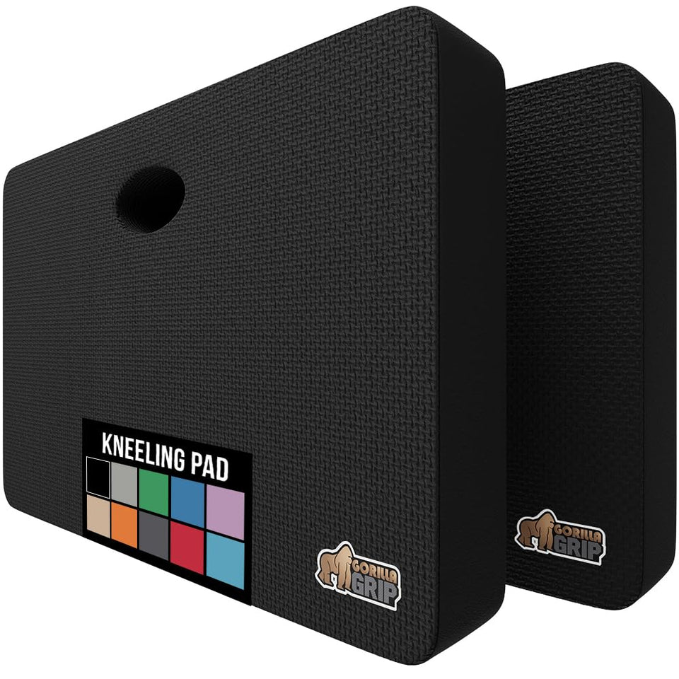 GORILLA GRIP kneeling pad with textured top for slip-resistant comfort during garden tasks.
