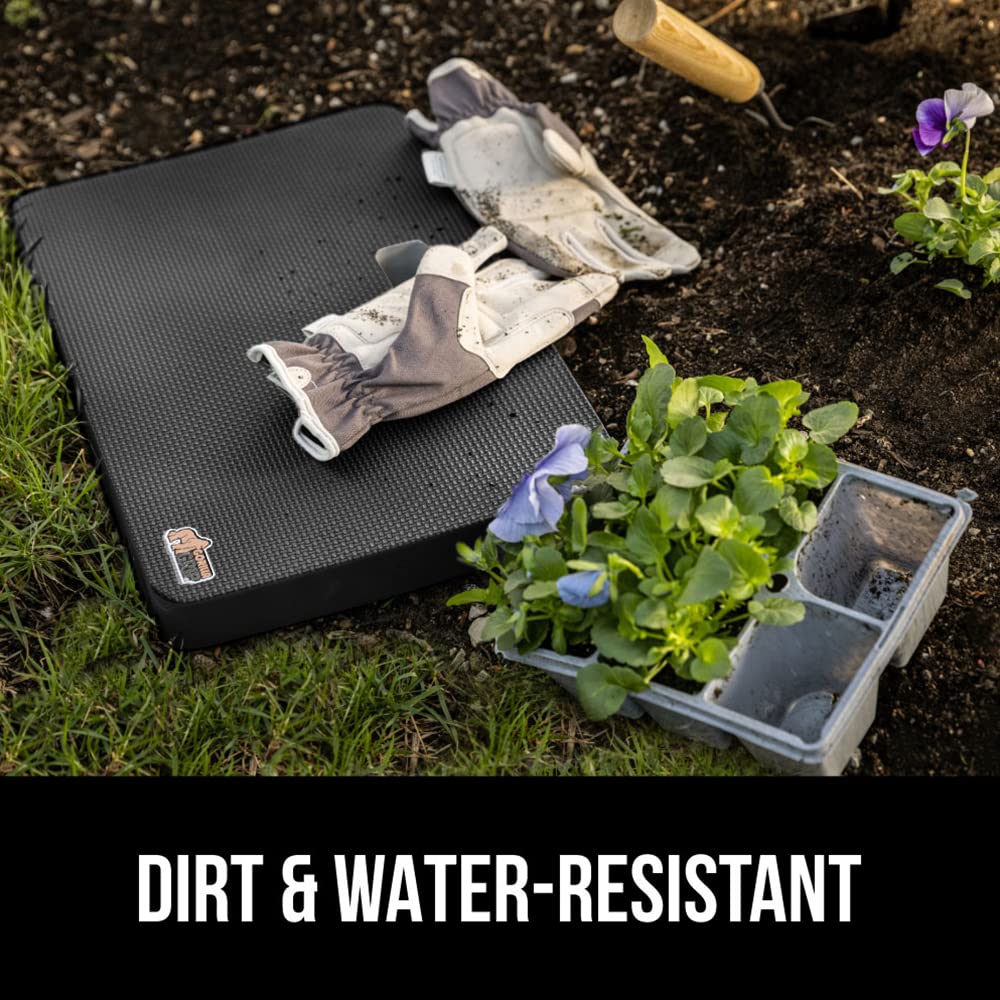 GORILLA GRIP kneeling pad water and dirt resistance keeps you comfortable outdoors.
