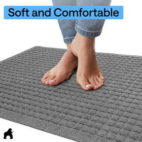 GORILLA GRIP mat has a low-profile 0.3 inch thickness for easy door clearance.