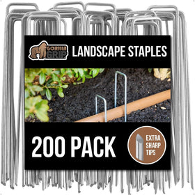 GORILLA GRIP landscape staples with ultra-sharp 6-inch points for quick soil penetration