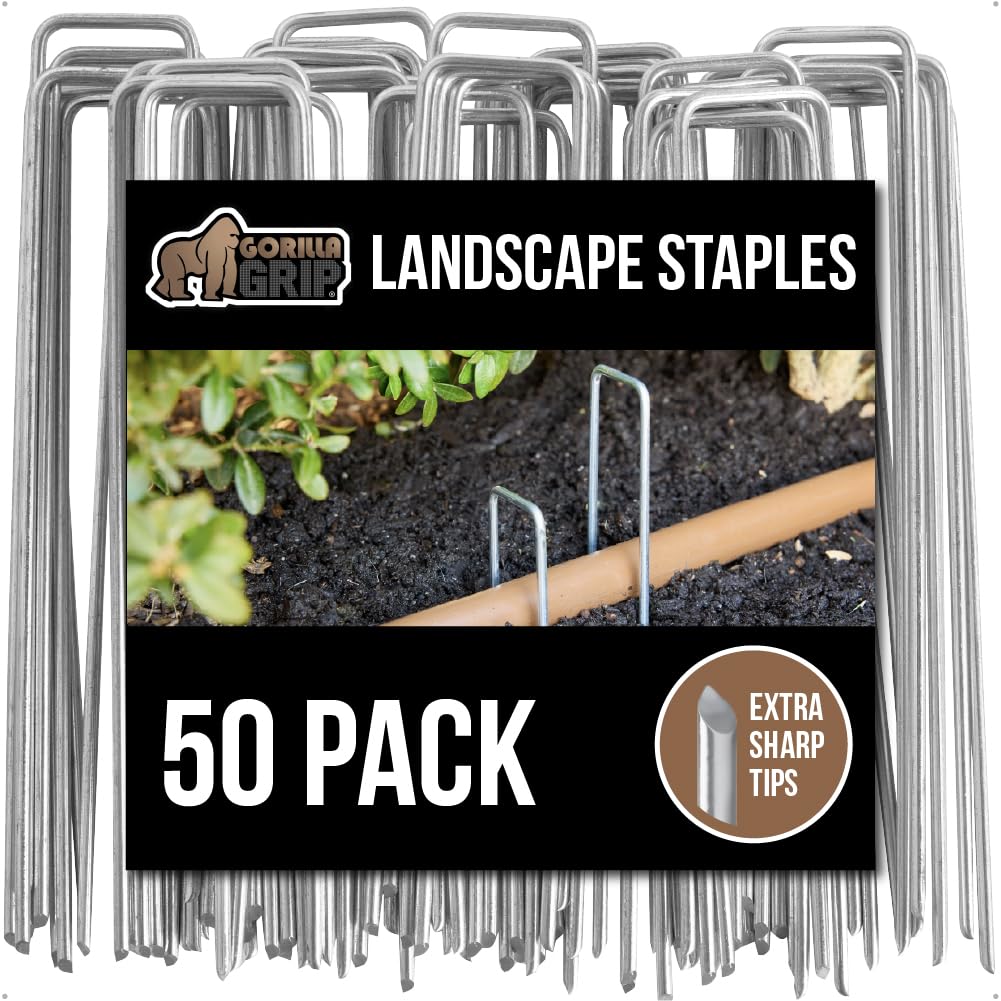 GORILLA GRIP premium landscape staples with 6in 11ga design for fast penetrating install