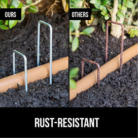 GORILLA GRIP reusable adjustable stakes simplify repositioning for future projects