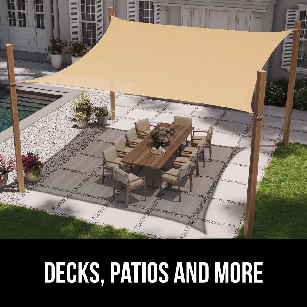 GORILLA GRIP sun shade 13 ft rope included for easy installation.