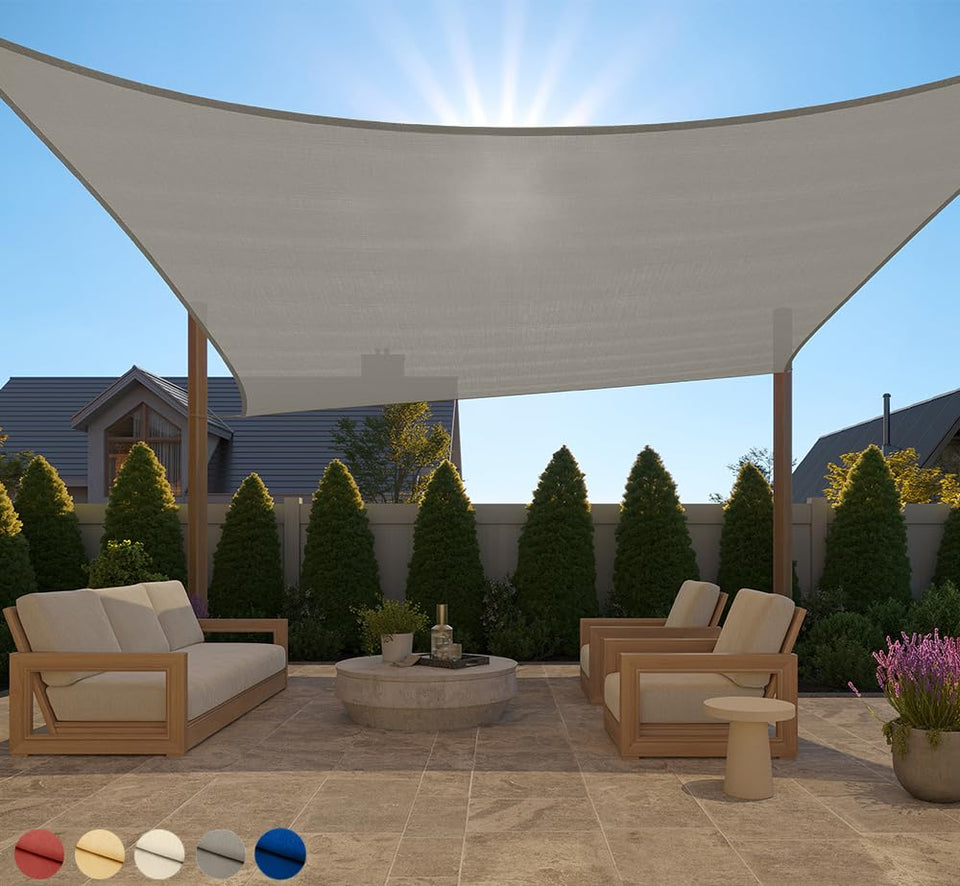 GORILLA GRIP sun shade 12x16 gray panel provides up to 87% shade for patios