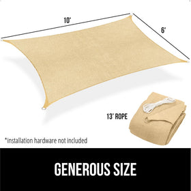 Gorilla Grip shade sail suitable for patios, decks, and gardens
