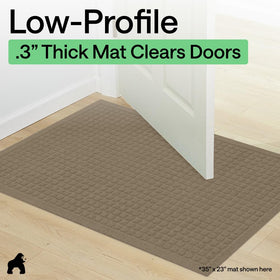 GORILLA GRIP water dam border helps contain moisture at threshold.