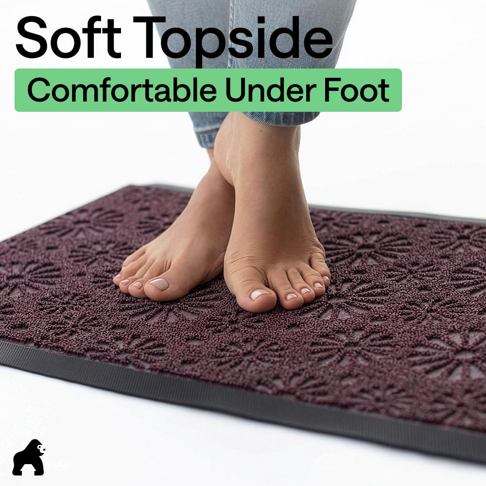 GORILLA GRIP WeatherMAX doormat deep grooves trap dirt moisture