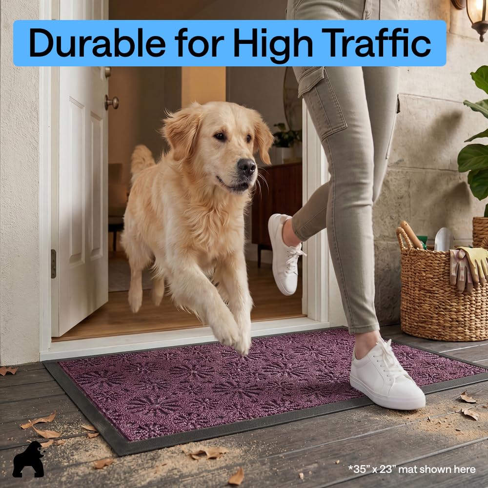 GORILLA GRIP WeatherMAX doormat low-profile design eases door operation