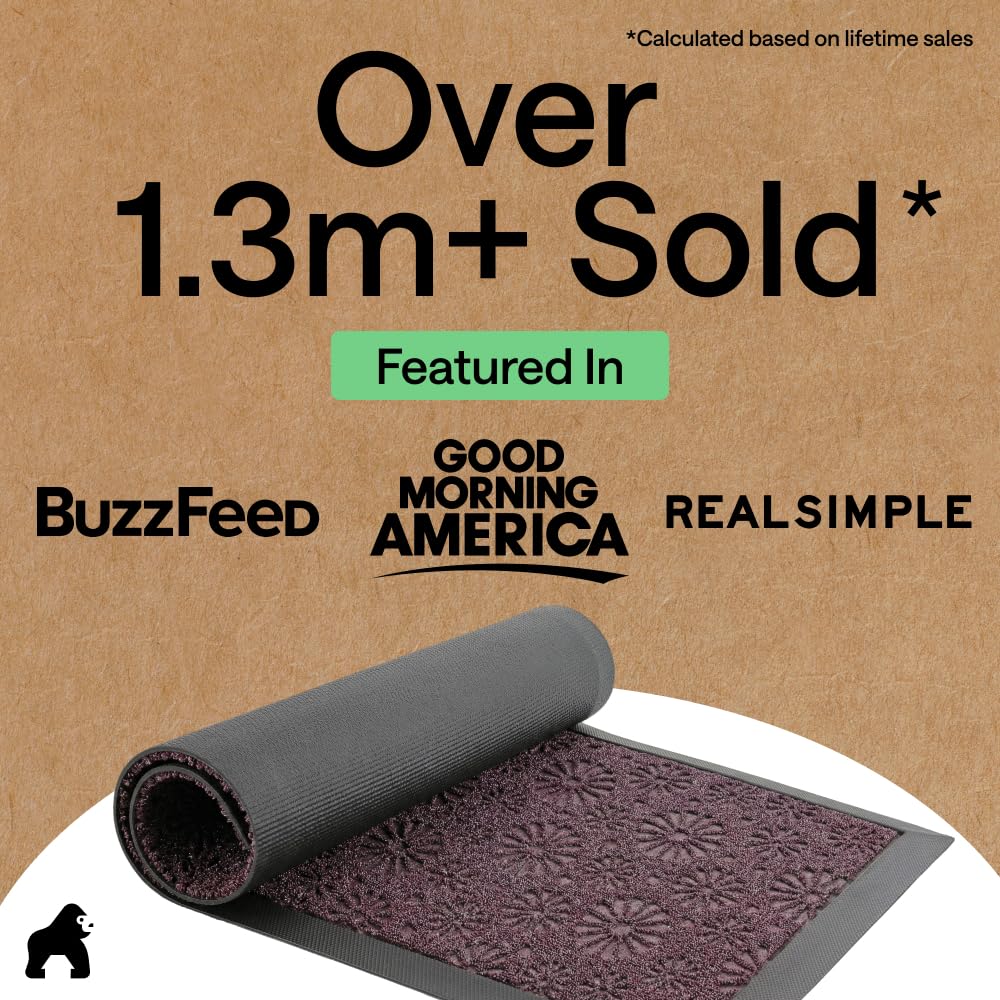 GORILLA GRIP WeatherMAX doormat side profile shows low-profile edge