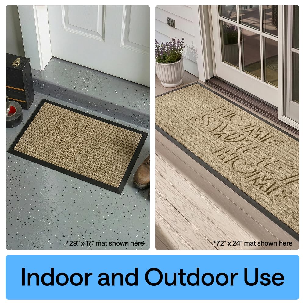 GORILLA GRIP WeatherMAX 29x17 mat size fits standard entry thresholds.