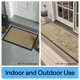 GORILLA GRIP WeatherMAX 29x17 mat size fits standard entry thresholds.